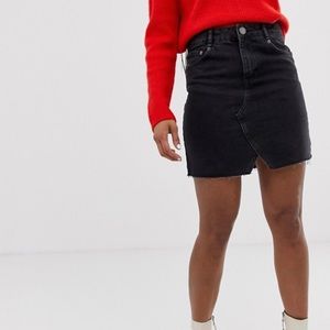 Black Denim MiniSkirt